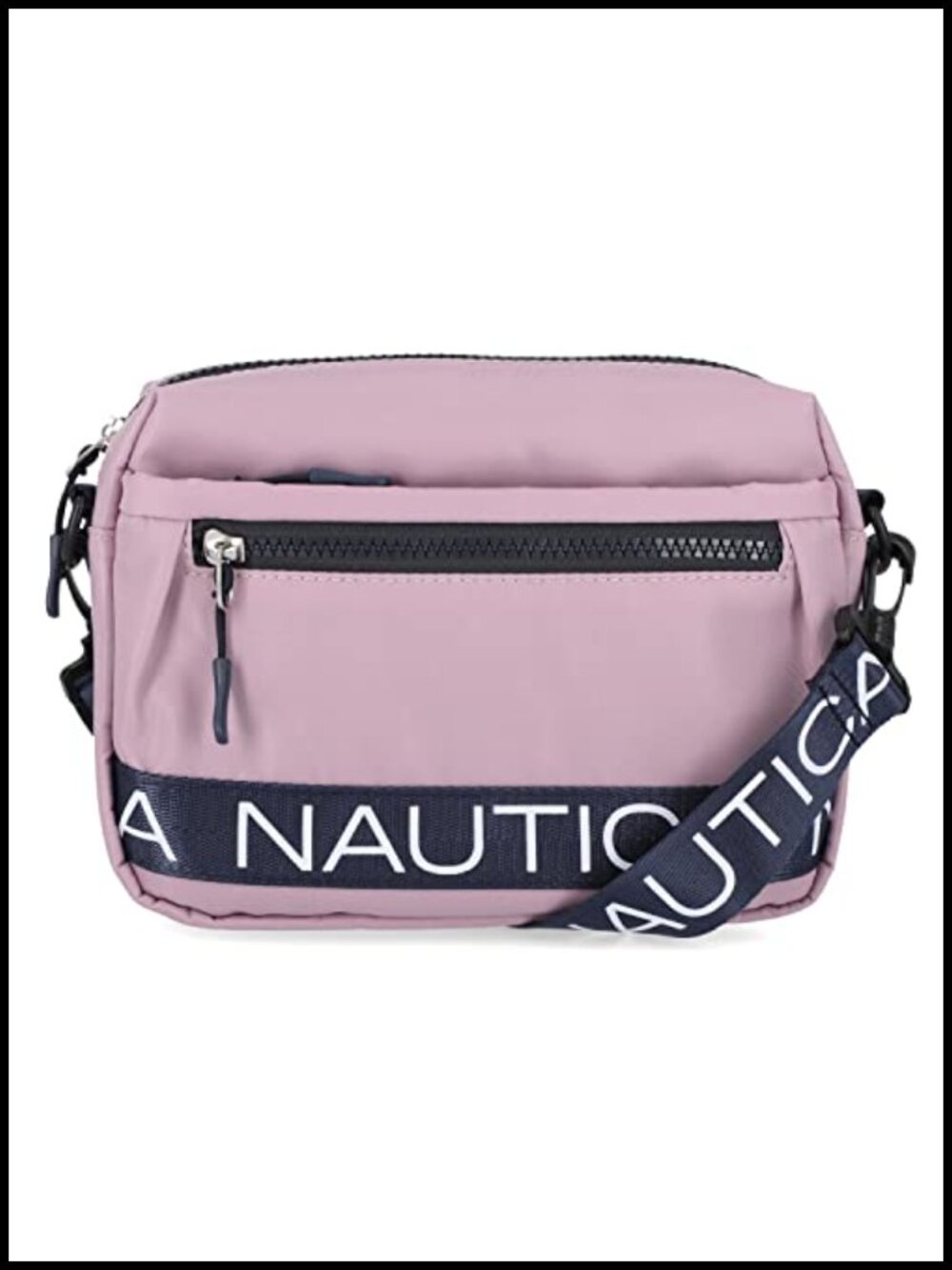 Nylon Bean Crossbody Belt Bag Adjustable Strap Zipper Pockets